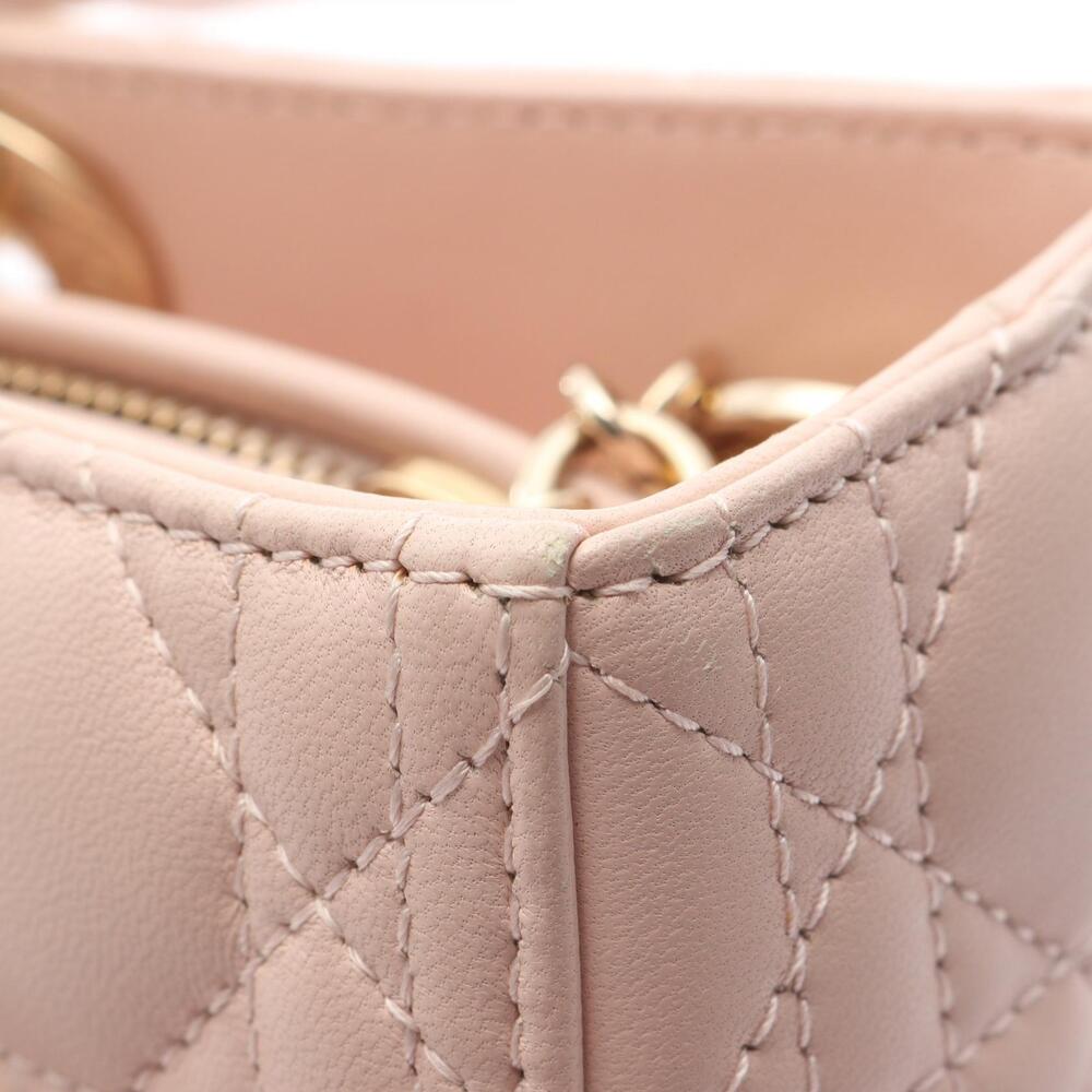 Dior Lady Cannage Handbag Leather Pink - Picture 6 of 14